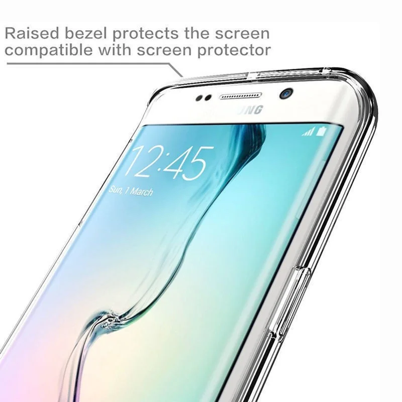 Мягкий прозрачный силиконовый чехол на 360 градусов для Samsung Galaxy S6 S7 Edge S8 S9 S10 Plus Note 8