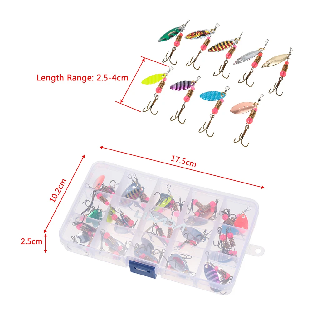 Lixada 30 шт. приманки для рыбной ловли блестящие металлические блёстки оболочка