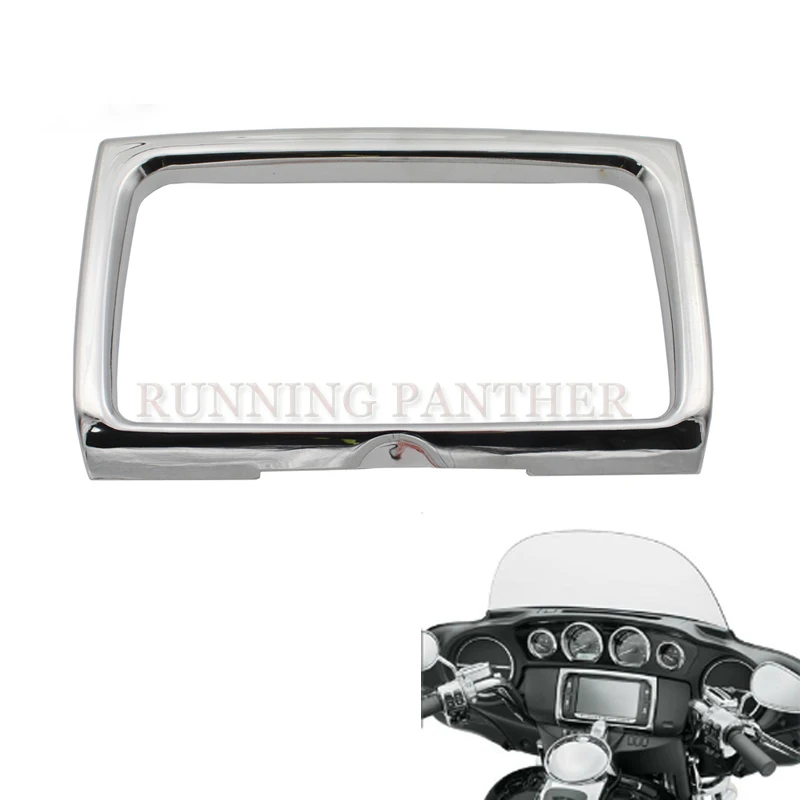 Chrome Radio Trim Bezel Stereo Accent For Harley Touring Electra Glide Street Glide Tri Glide FLHX Special FLHXS 2014-2016 2015