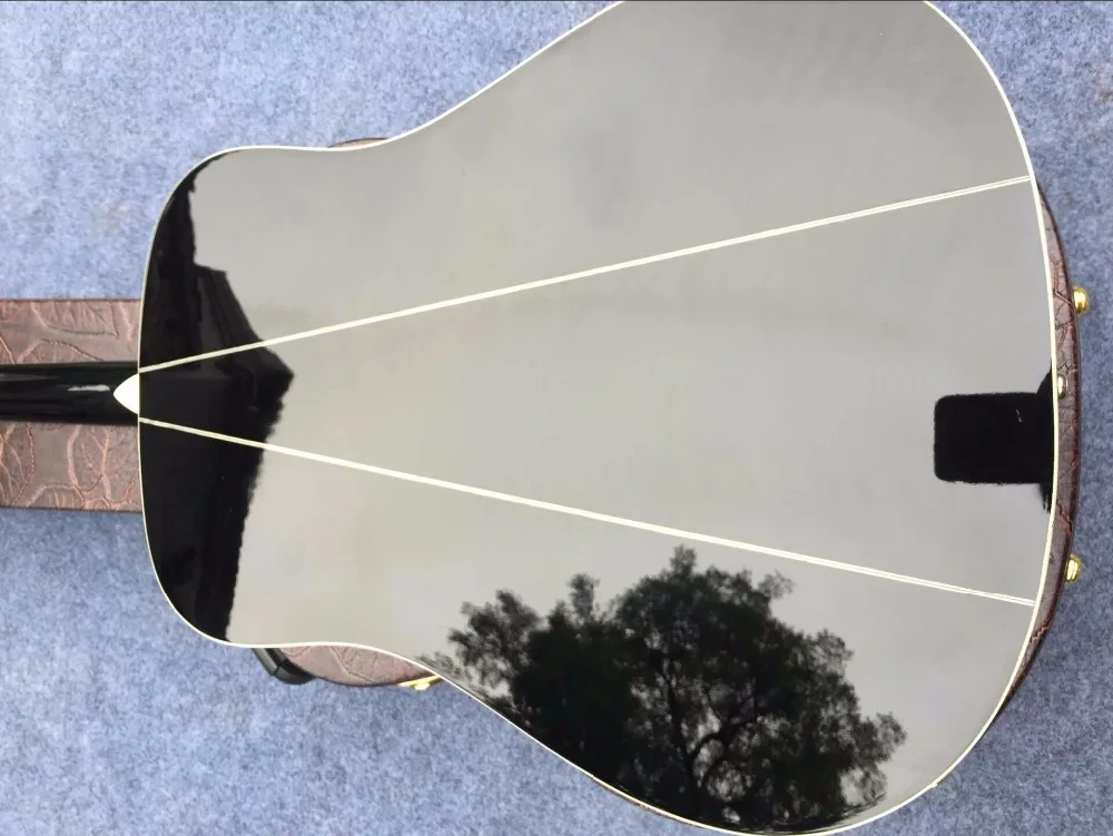 D35 Акустическая гитара Johnny cash signature акустическая электрическая гитара Акустическая гитара цельный топ D35 BK гитара