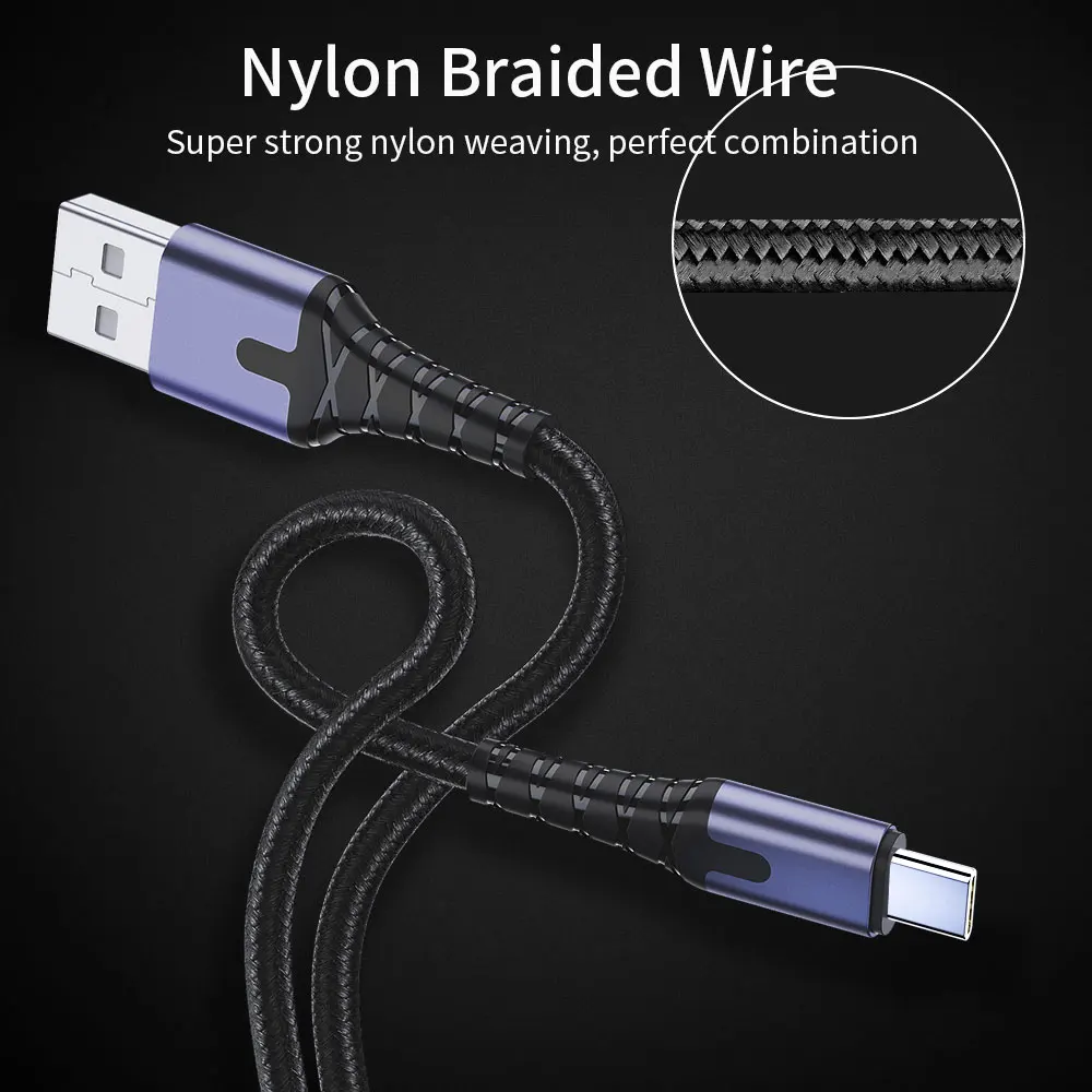 Кабель зарядный Essager 3 А USB Type C для Samsung S9 S8 One plus 6t Xiaomi Huawei|Кабели мобильных