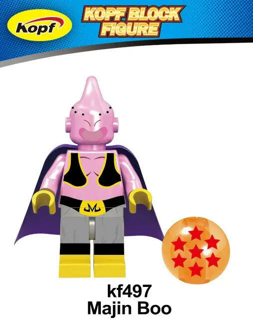 Одиночная строительных блоков Dragon Ball Z Majin Boo Android 16 Dyspo Kaio Shin Goku Ssj Xeno фигурки Детские модельные игрушки KF497