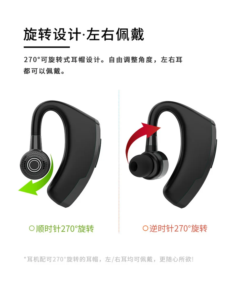 Быстрая зарядка V10 Handsfree бизнес Bluetooth 5,0 наушники микрофон Голосовое управление беспроводная гарнитура для вождения шумоподавление PK V9