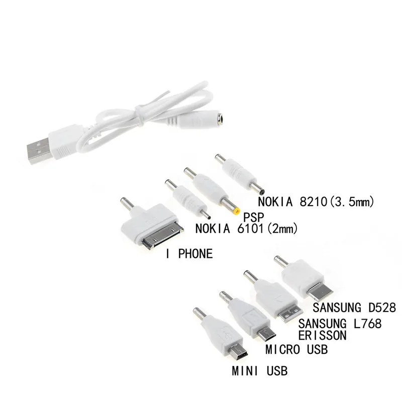 Универсальный 1 комплект USB к 8 шт. адаптер питания постоянного тока Кабель для