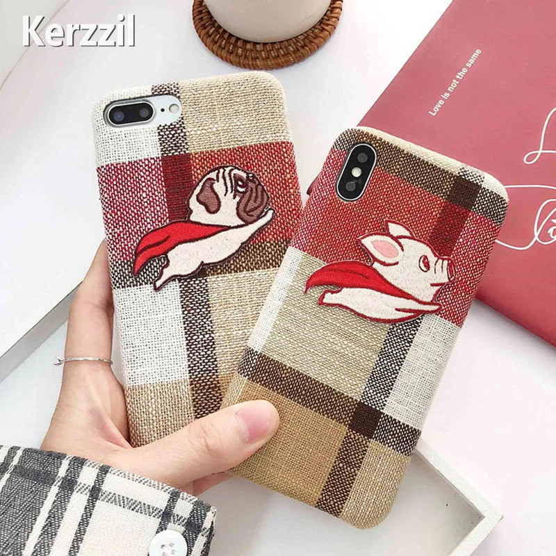 Милые чехлы для телефонов Kerzzil с изображением летучей свиньи собаки iphone X Xs Max XR