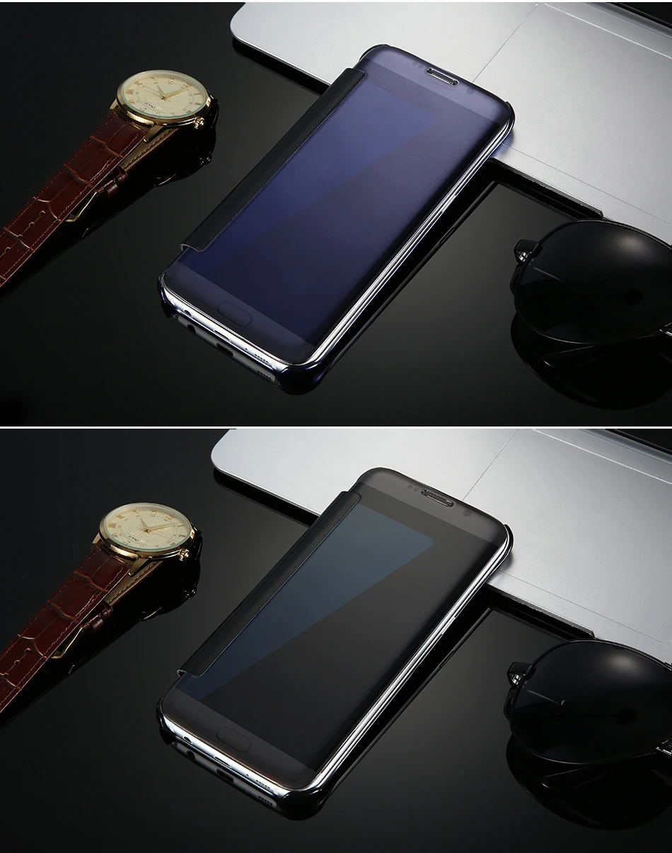 KISSCASE умный зеркальный Чехол С Откидывающейся Крышкой для samsung Galaxy Note 10 9 8 5 S6 S7 S8 S9 S10 5G S10E плюс A40 A50 A70 A3 A5 A7 J3 J5 J7