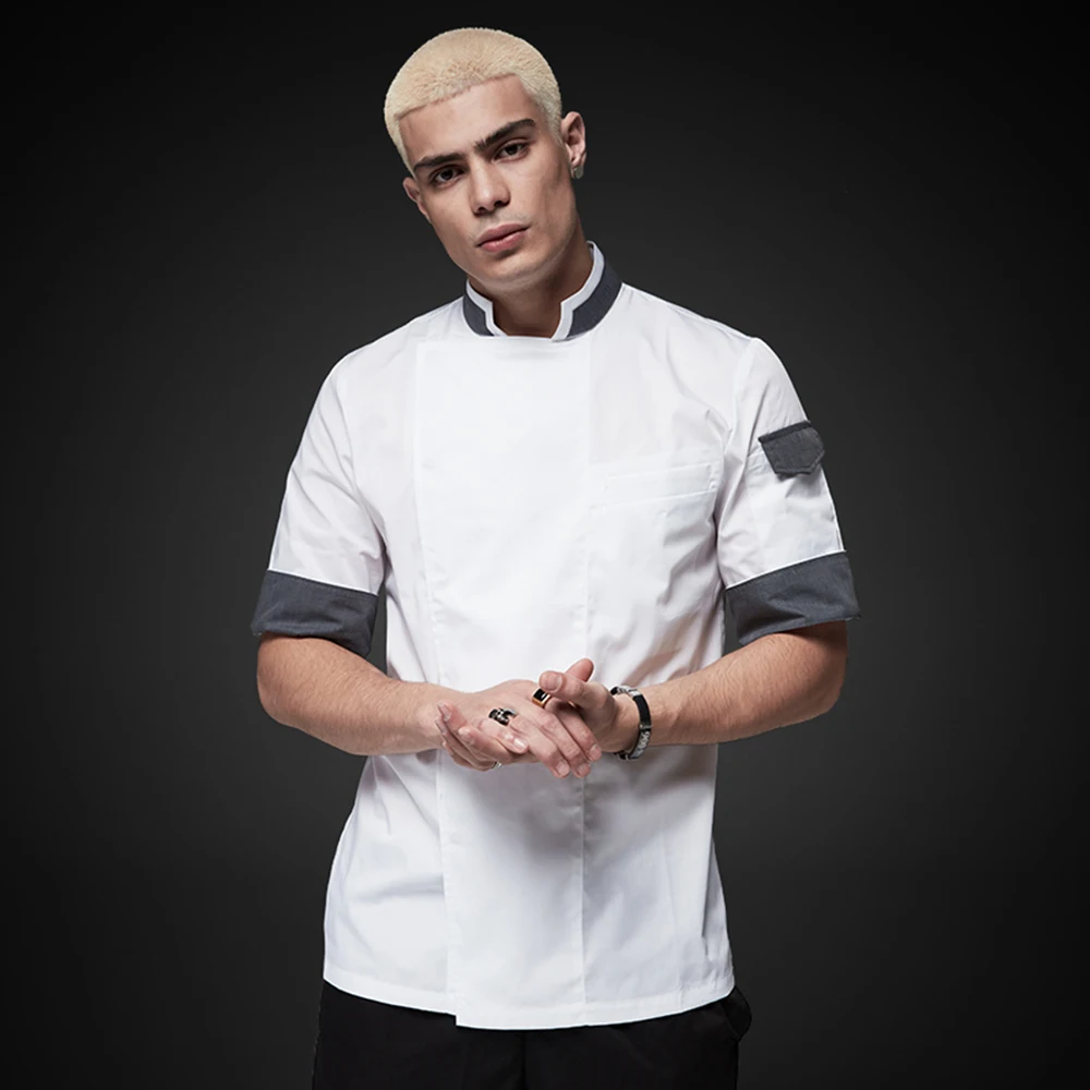 

Women Mens Short&Long sleeved Breathable Restaurant Uniforms Shirts Kitchen Workwear Chef Jackets Catering Food Service Uniforms