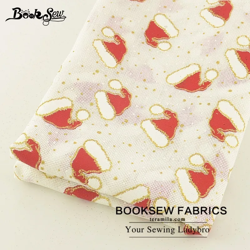 Booksew Лен Ткань Новогодние товары шляпа Дизайн жира четверти метра 50x150 см