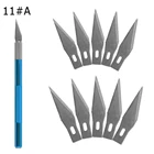 1 Ручка ножа с 10 сменными лезвиями 11 # ремонт печатных плат Инструменты для резьбы по дереву скульптурный гравировальный нож режущий инструмент для домашнего творчества