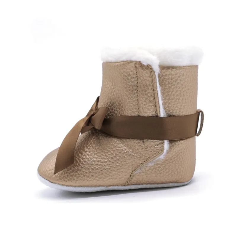 Winter Warm Baby Girls Princess Sweet Winter Boots First Walkersborn Cashmere Infant Toddler Kids Winter Shoes