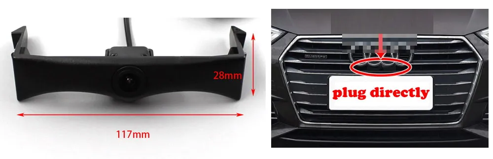 Автомобильная камера для Audi A4 A4L Автомобильная Камера Переднего Вида с логотипом, встроенная задняя камера заднего вида(без обратной парковки