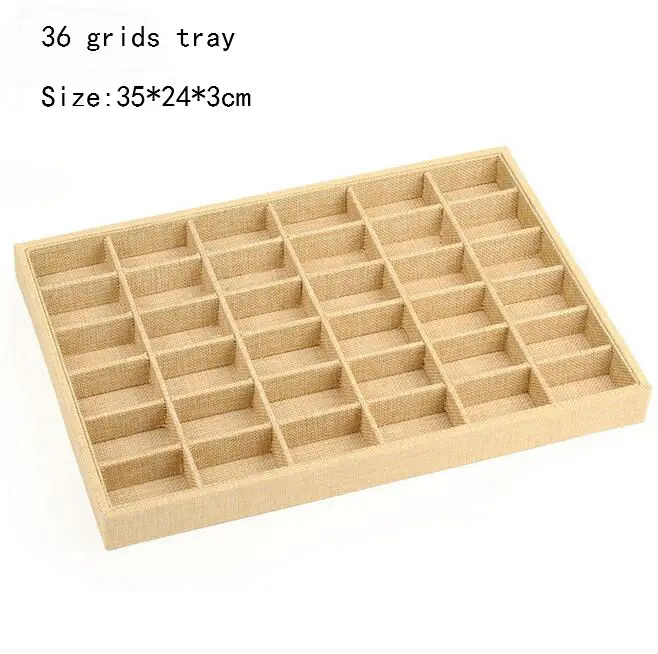 Лоток льняной для демонстрации ювелирных изделий органайзер хранения колец