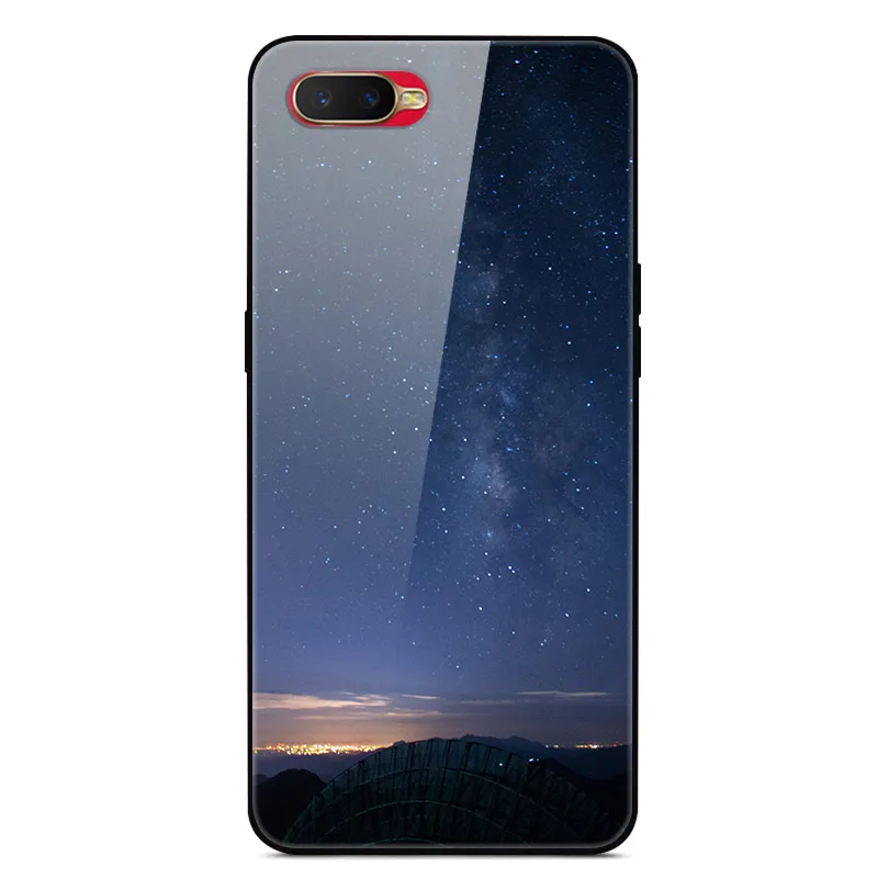 Чехол из закаленного стекла для OPPO RX17 Neo чехол силиконовый бампер жесткая стеклянная задняя крышка для OPPO RX17 Neo RX 17 Neo A1K AX7 Capas - Цвет: Хаки