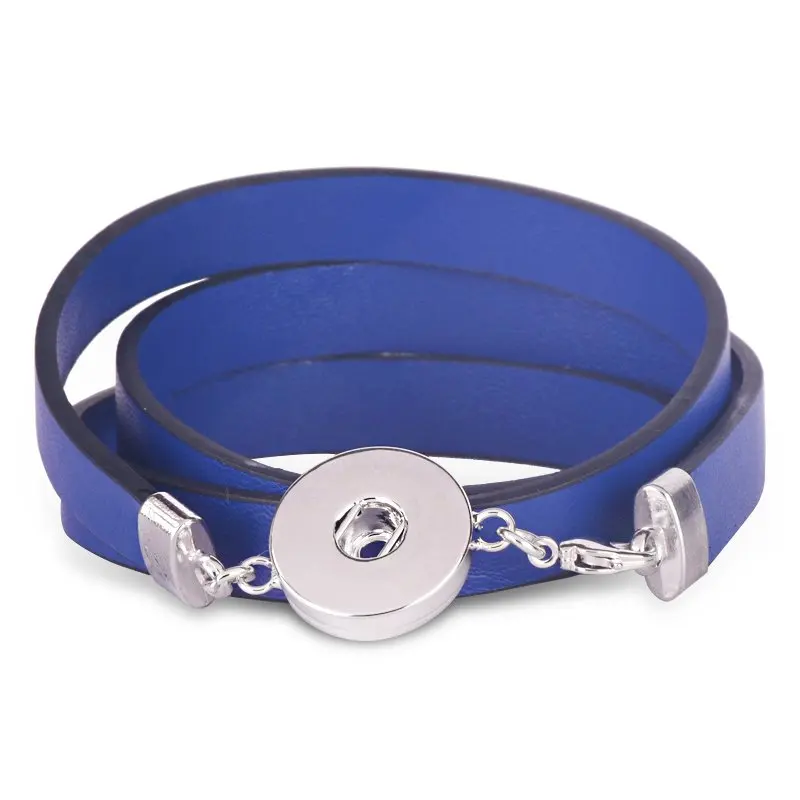 Женские браслеты с кожаными кнопками браслет подвеской для 18 мм аксессуары