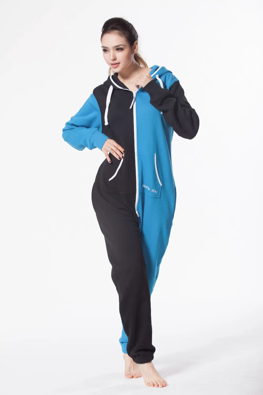 Цельный комбинезон для женщин комбинезон для взрослых onsies смешанные цвета Модная толстовка флис