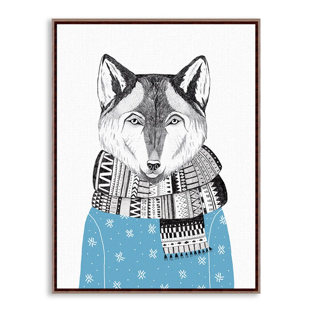 Nordic Animal Lion Bear Panda Canvas Art Prints Poster Hipster Painting Wall Picture For Kids Room Decor | Дом и сад