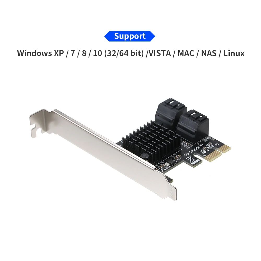 PCIE карта SATA PCI E адаптер Express для SATA3.0 карты расширения 4 порта III 6G SSD HDD|Платы
