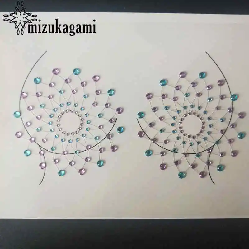 Акриловая полимерная мозаика, наклейка Bindi, ручная работа в богемном и этническом стиле, украшения для сосков, украшения для танцоров - Окраска металла: Золотой цвет