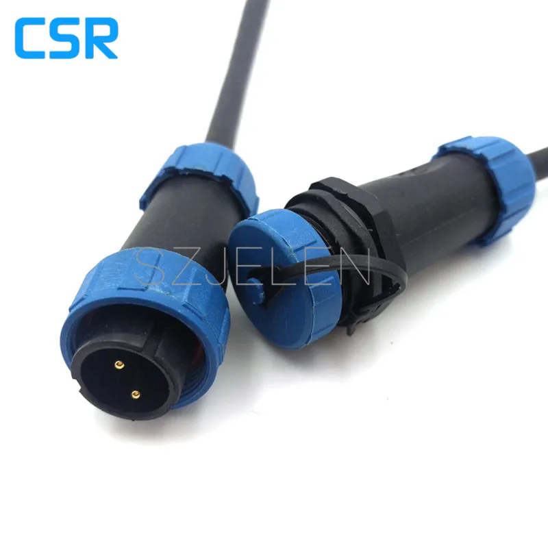 SY1710 водонепроницаемый авиационный 2 контактный разъем кабельный + Встроенный