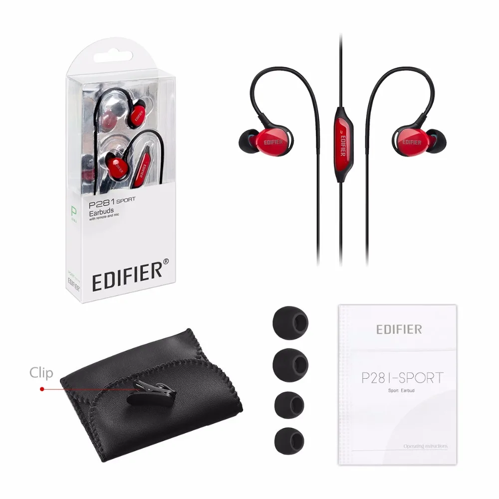 Edifier P281 спортивные влагоустойчивые наушники IP57 рейтинг водонепроницаемые