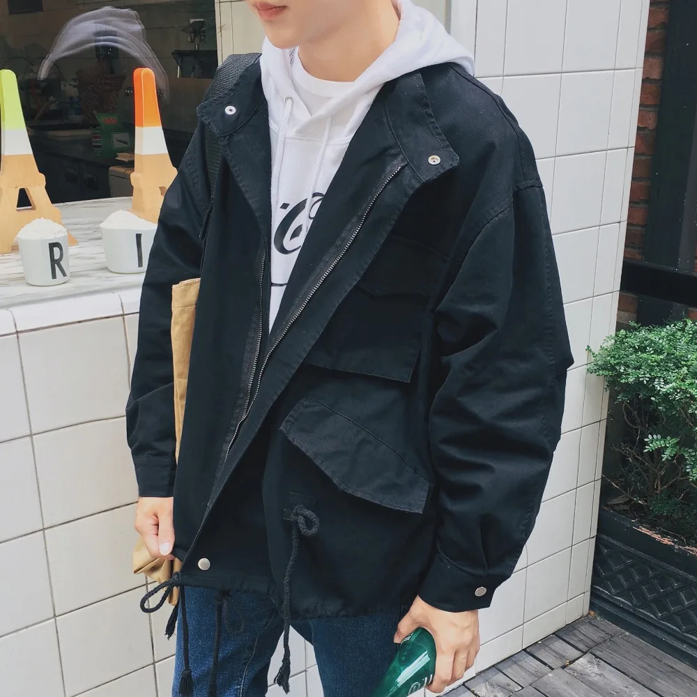 Мужская куртка пилот черная зеленая с молнией|fashion military jacket|military fashion jacketmilitary jacket |