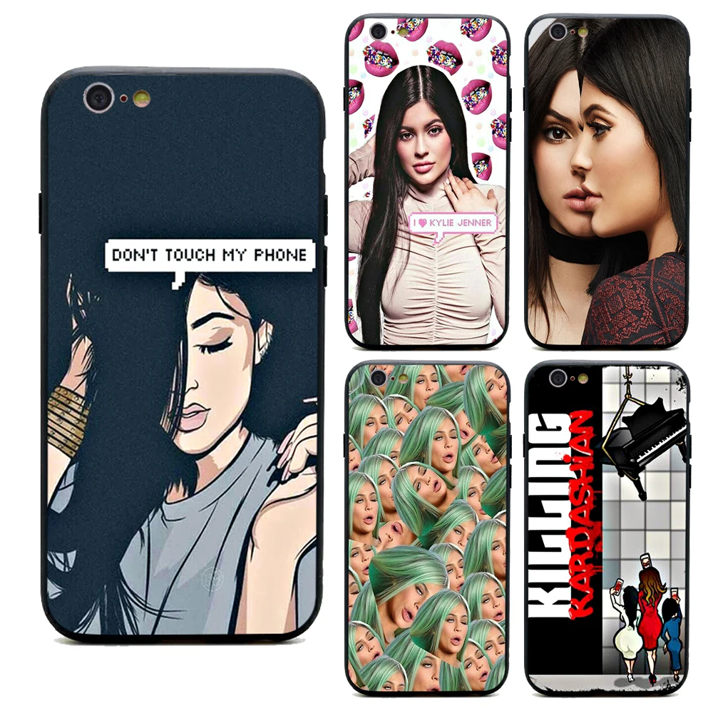 Kendall и kylie jenner Чехлы для телефона из термополиуретана + PC черные чехлы iPhone X 6 7 8 plus 5