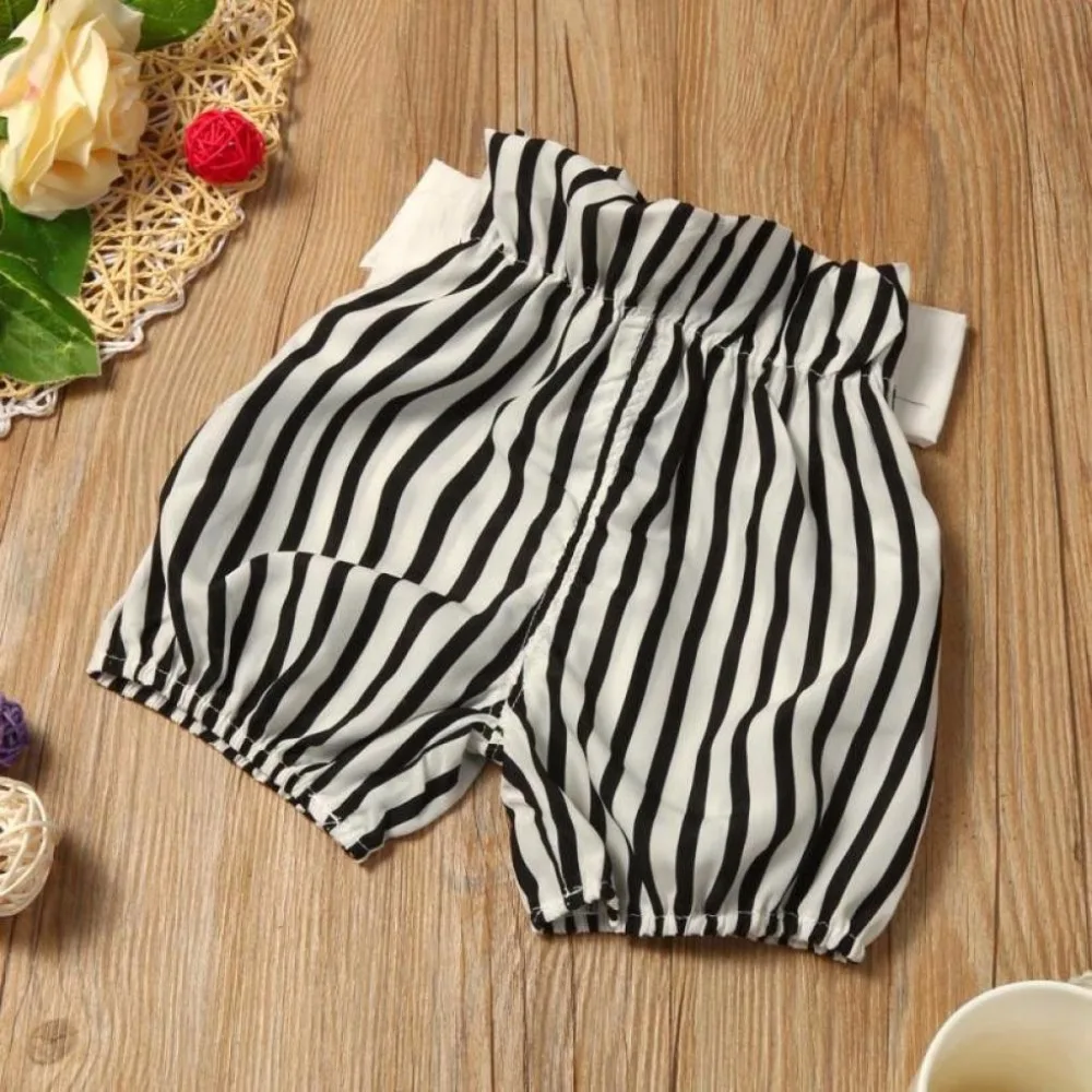 Комплект одежды для маленьких девочек кружевная футболка + штаны головной убор