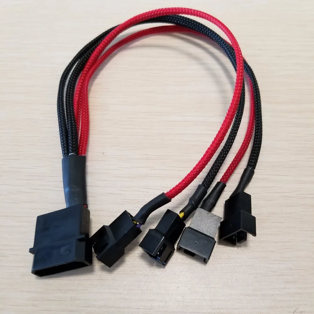 IDE Molex 4x12V 4Pin разъем (2pin провод) охлаждающий разветвитель вентилятора питания
