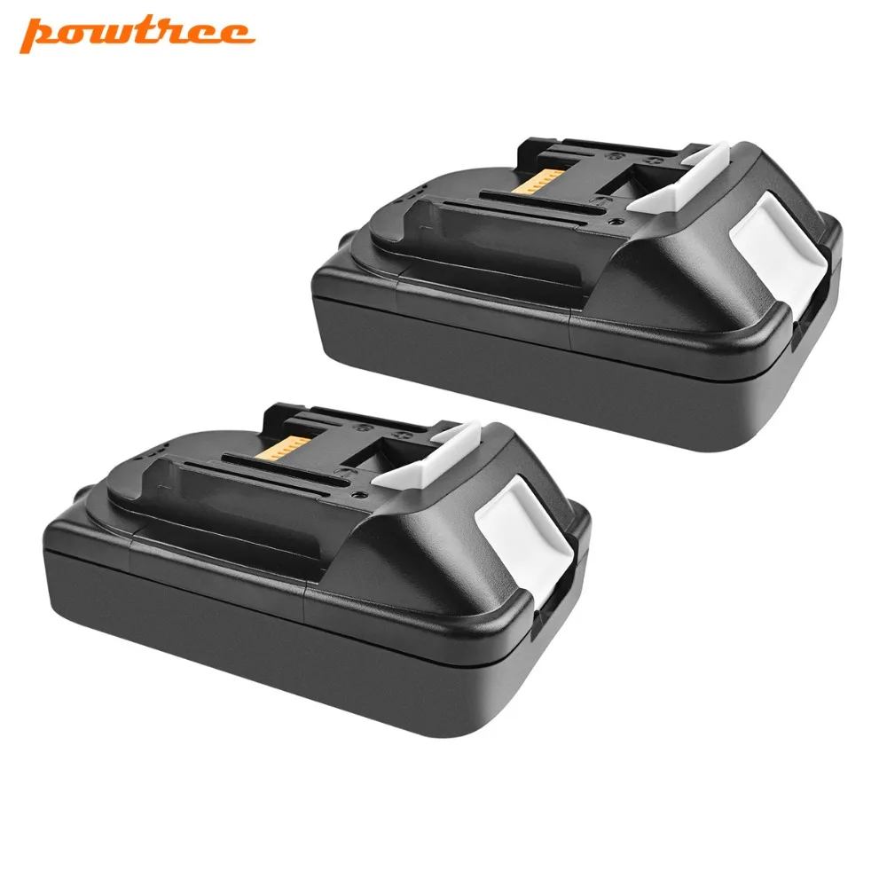 Powtree для Makita 2 шт. 2000 мАч 18 в BL1815 BL830 электроинструменты сменная литиевая батарея