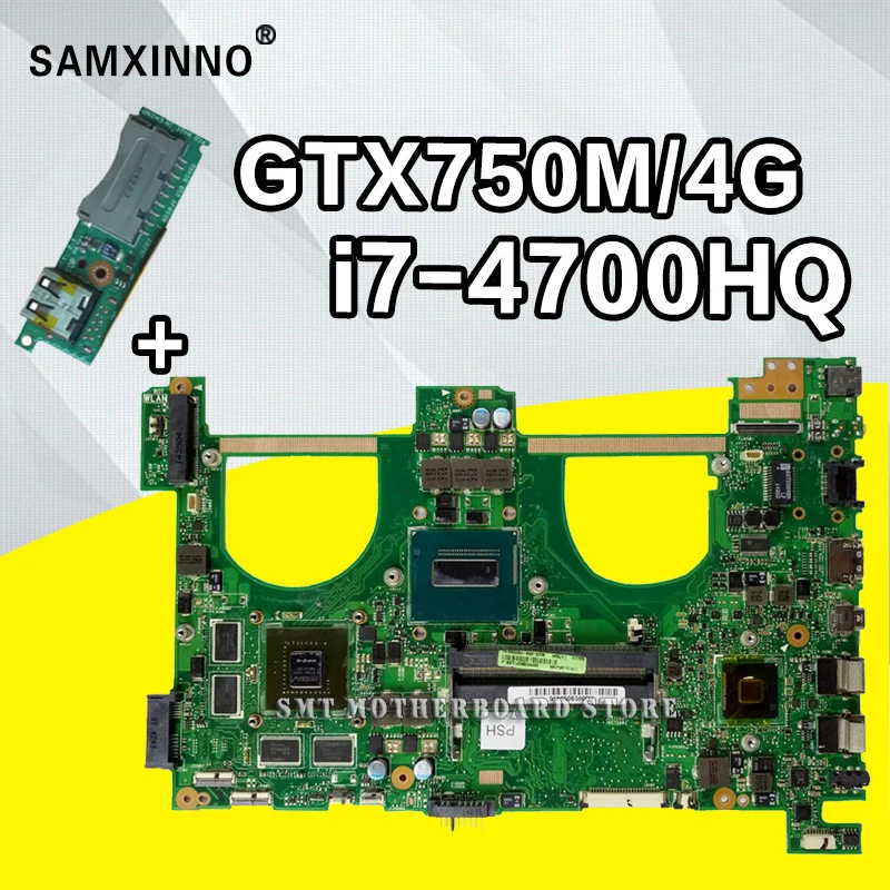 Отправка платы+ N550JV материнская плата GT750M/4G i7-4700HQ для ASUS N550J N550JV N550JK материнская плата для ноутбука N550JV тест материнской платы ОК