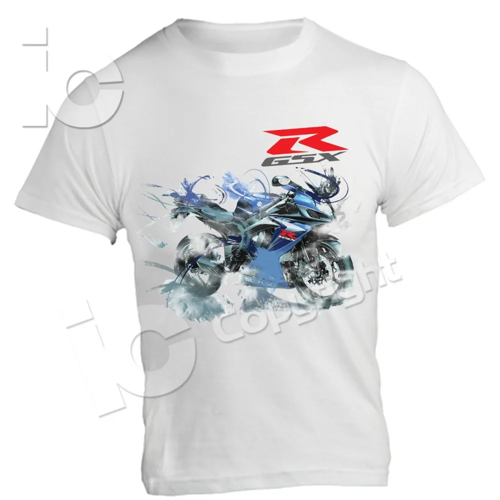 Футболка из 100% хлопка на лето 2019 мотоциклетная футболка GSX R 600|Мужские футболки| |