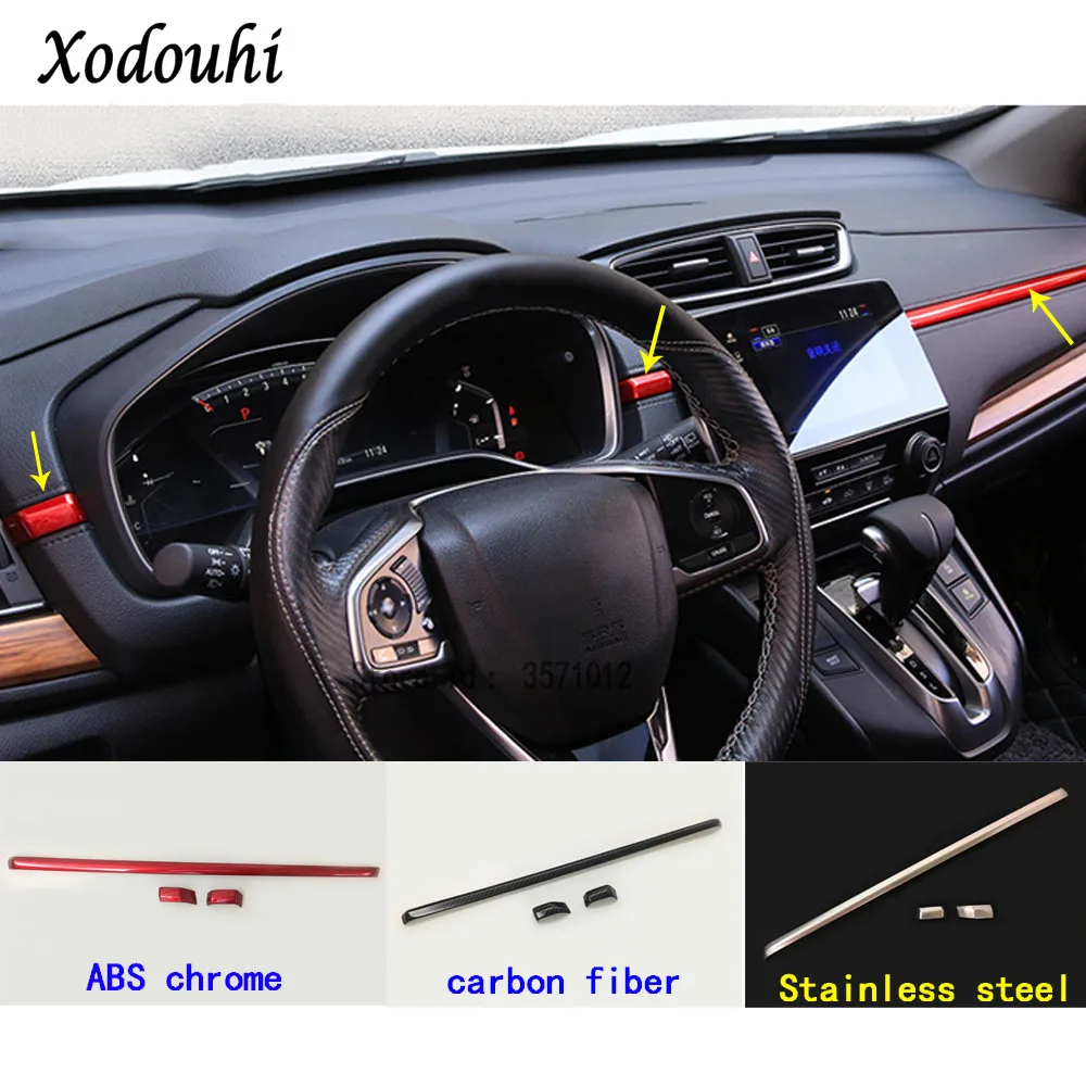 

Car ABS Chrome/stainless Steel Middle Co-pilot Glove Dashboard Box Front Trim Trim Panel For Honda CRV CR-V 2017 2018 2019 2020