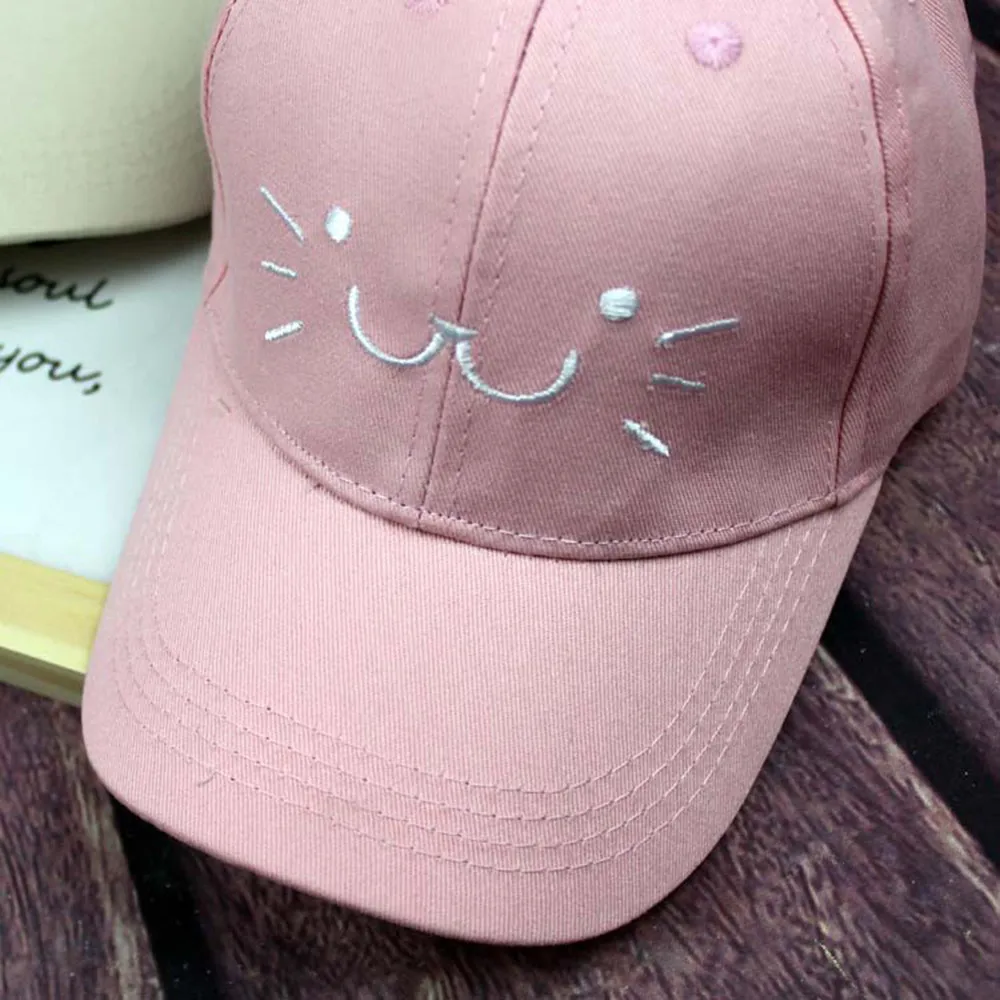Детская бейсбольная шапка Sanpback с мультяшным лицом кота шапки для мальчиков и