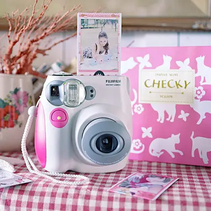 Моментальная фотокамера Fujifilm Instax Mini 7 s синий и розовый цвета бесплатная