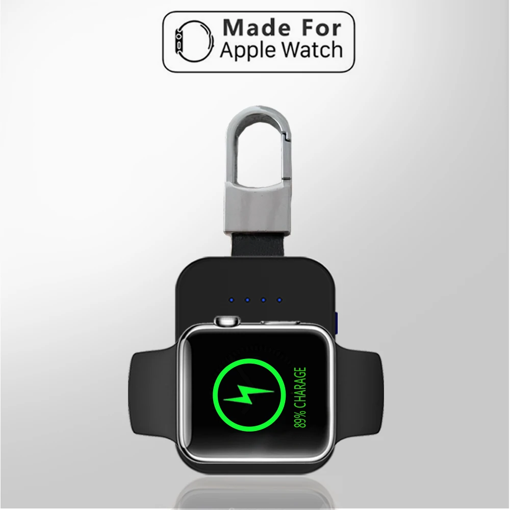 Внешний Аккумуляторный блок беспроводное зарядное устройство QI для Apple Watch iWatch 1 2