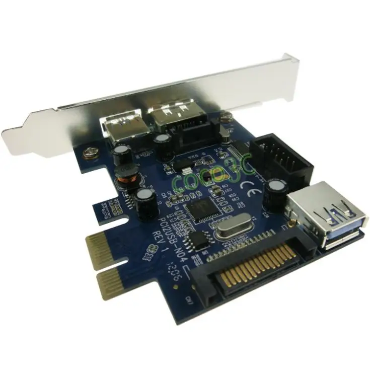 Чипсет nec720202 USB 3.0 2 порта + Мощность ESATA 9 Булавки USB2.0 Hybrid PCI Express контроллер карты |