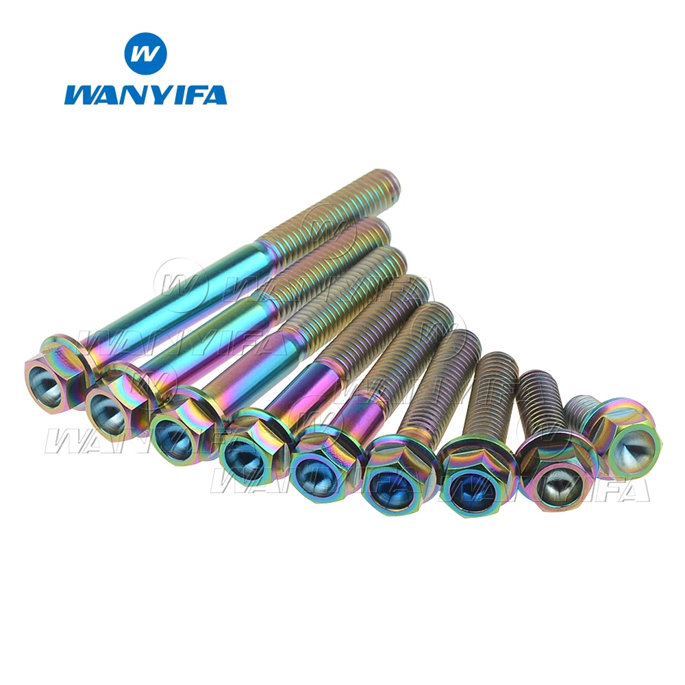 Титановый болт anyifa M6x 10 15 20 25 30 35 45 50 55 60 65 70 75 80 90 мм Маленький Винт с шестигранной