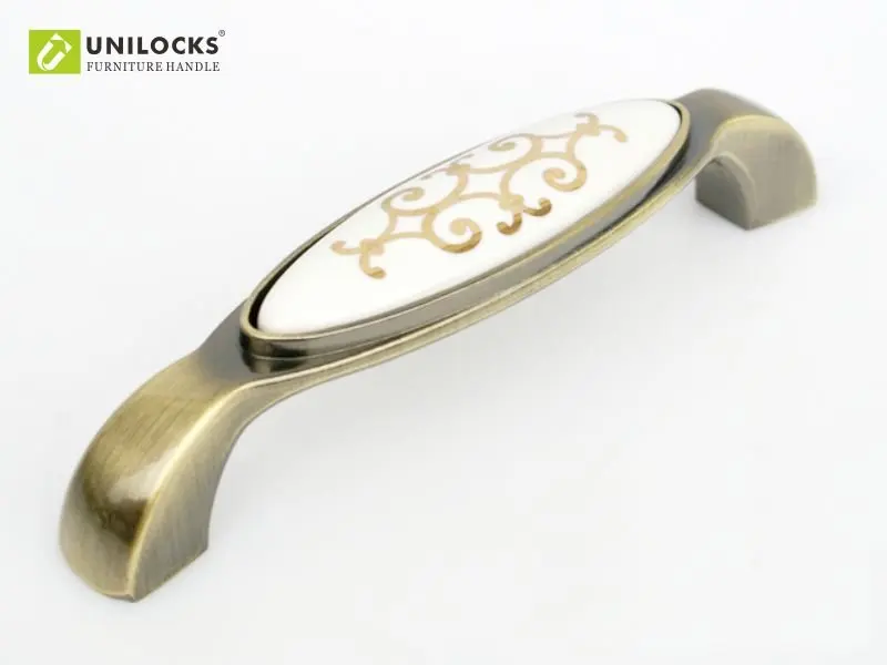 

10Pcs Zinc Alloy Ceramic Kitchen Cabinet And Furniture Door Handle