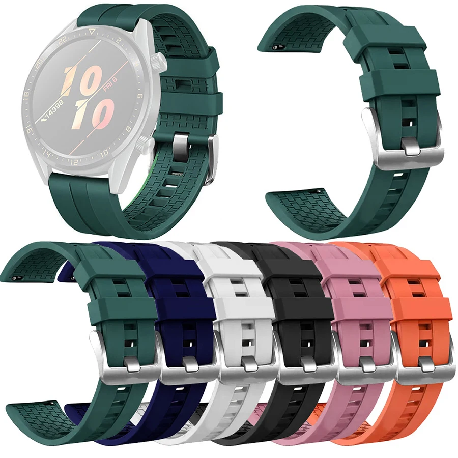 Ремешок силиконовый для Huawei Watch GT Active Band спортивный сменный Браслет Honor Magic 22