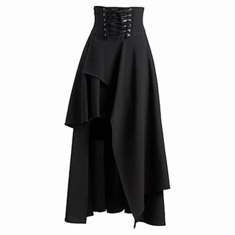 Женская плиссированная юбка черная длинная облегающая с высокой талией в