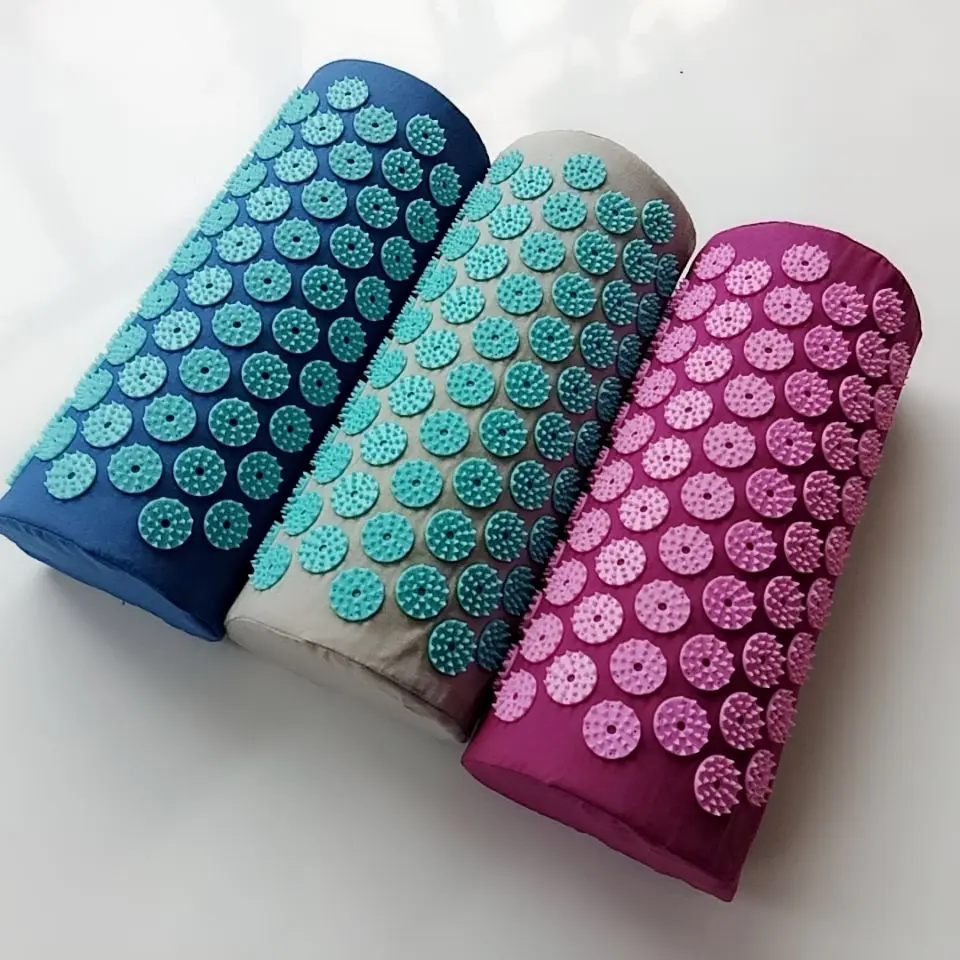 1pc color randomly Шип акупунктурный массаж йога коврик/подушка Массажер(приблизительно 67*42 см) Акупрессура Подушка снимает боль в спине тела коврик - Цвет: 1pc color randomly