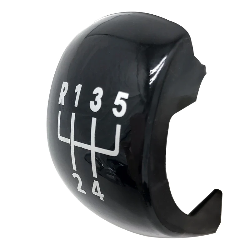 Black 5 Speed 5/6 Скорость Шестерни рукоятка рычага переключения Stick Кнопка Кепки крышка Пластик хром черный, серебристый цвет для Skoda Octavia MK2 II(04-08), II, FL(08-11 - Название цвета: Black 5 Speed