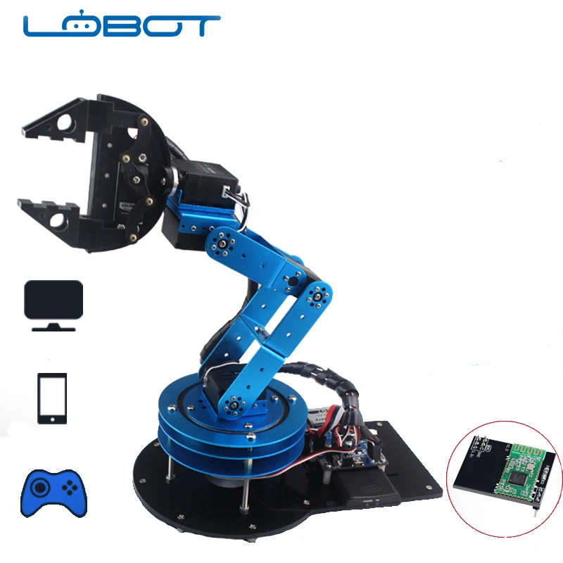 LOBOT Промышленные 6 DOF робот Arduino сервоприводы Arm механические коготь