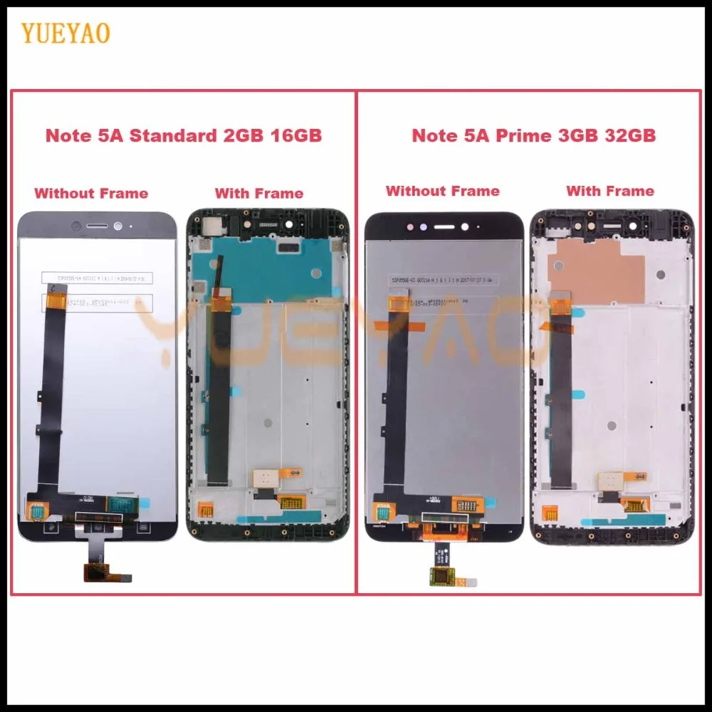 5 &quotЖК-дисплей для Xiaomi Redmi Примечание 5A сенсорный ЖК-экран с рамкой Prime lcd Y1/Y1 Lite |