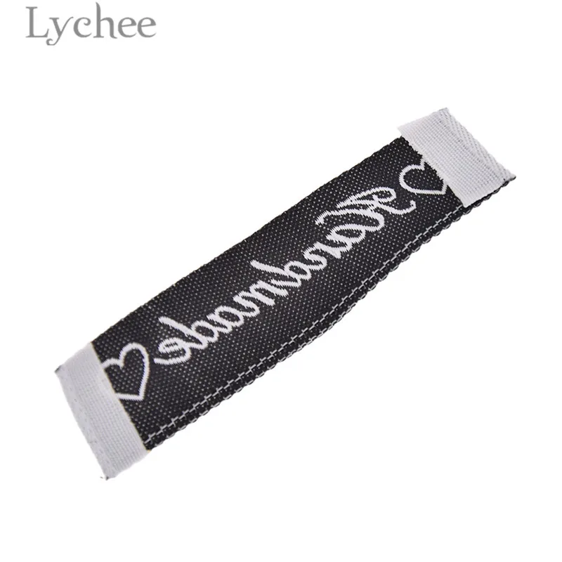 Lychee Life 50 шт. этикетки ручной работы в форме сердца с Вышивкой Букв моющиеся бирки