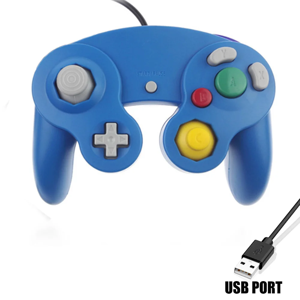 Игровая Ударная вибрация джойстика для Ninten GameCube контроллер для Pad два интерфейса многоцветный дополнительный геймпад для wii - Цвет: USB port 4