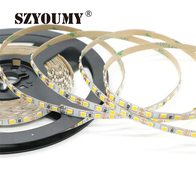 SZYOUMY DC12V 2835 Светодиодная лента 5 мм узкая IP20 не водонепроницаемая 120 светодиодов/м