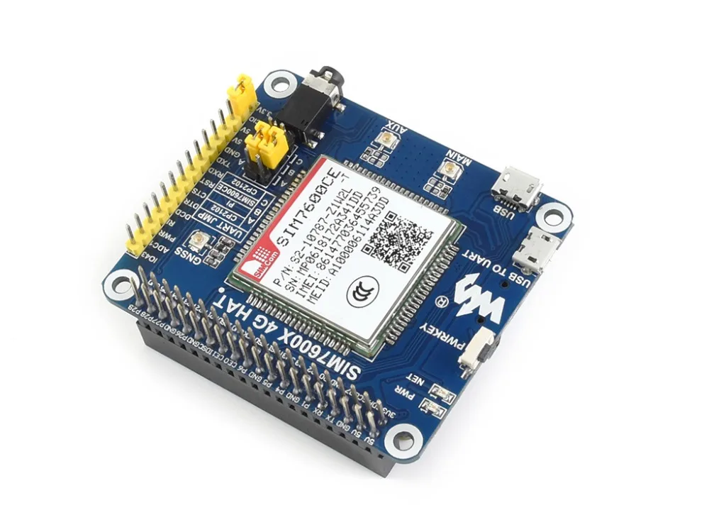 SIM7600A-H SIM7600E-H SIM7600G-H SIM7600CE 4G шляпа 4G/3g/2G/GSM/GPRS/GNSS шляпа для Raspberry Pi, LTE, CAT4