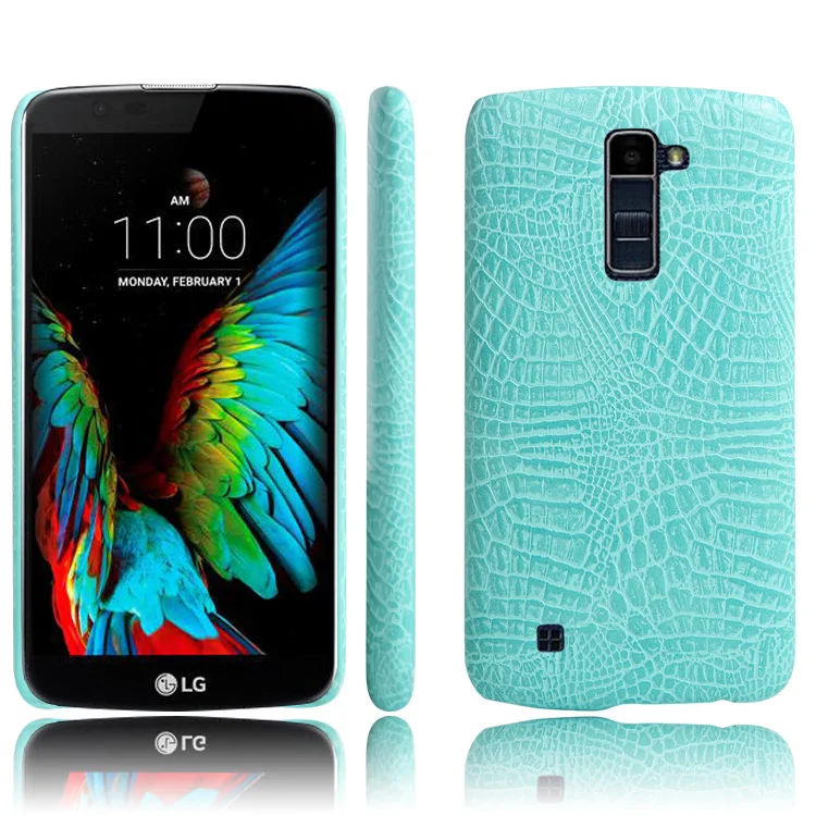 Роскошный кожаный чехол с узором крокодиловая Змея для LG K10 2016 противоударный