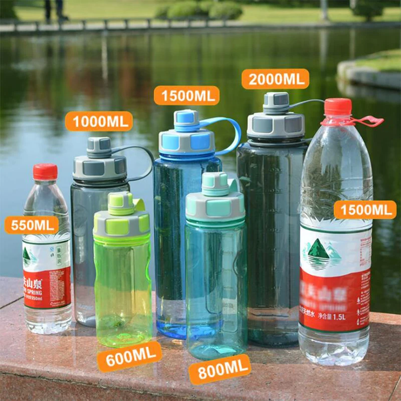 Брендовая Спортивная бутылка для воды фитнес BPA Free Direct drink-прямой напиток бутылка для воды бутылка пространства 600 мл 1000 мл 2000 мл